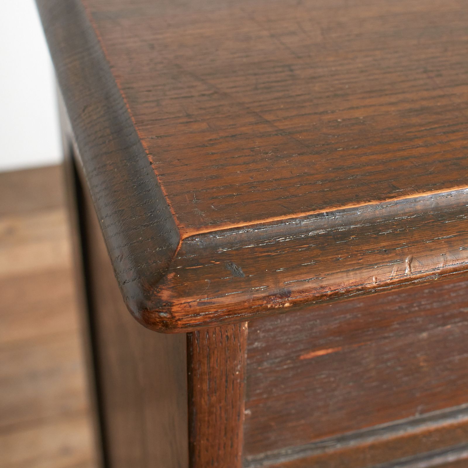Antique French Single Oak Tambour Filing Cabinet photo buy