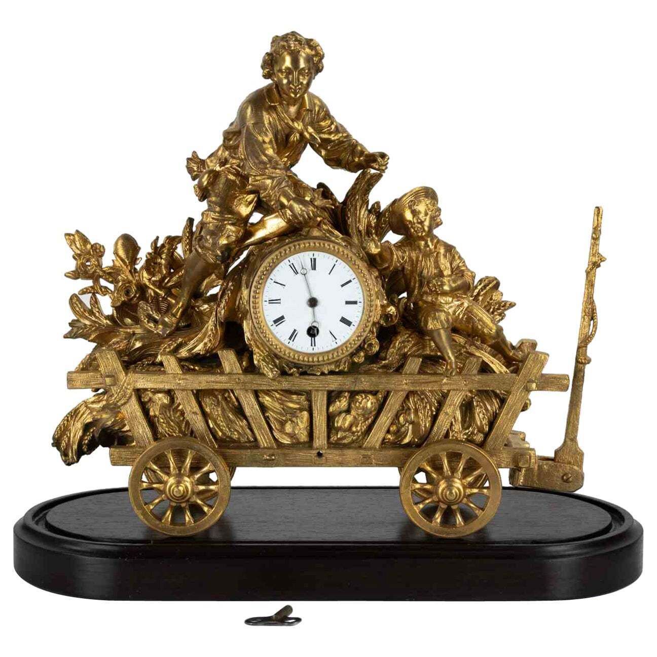 Gilt Bronze Mantel Clock, France, Second Half Of The 19th Century.