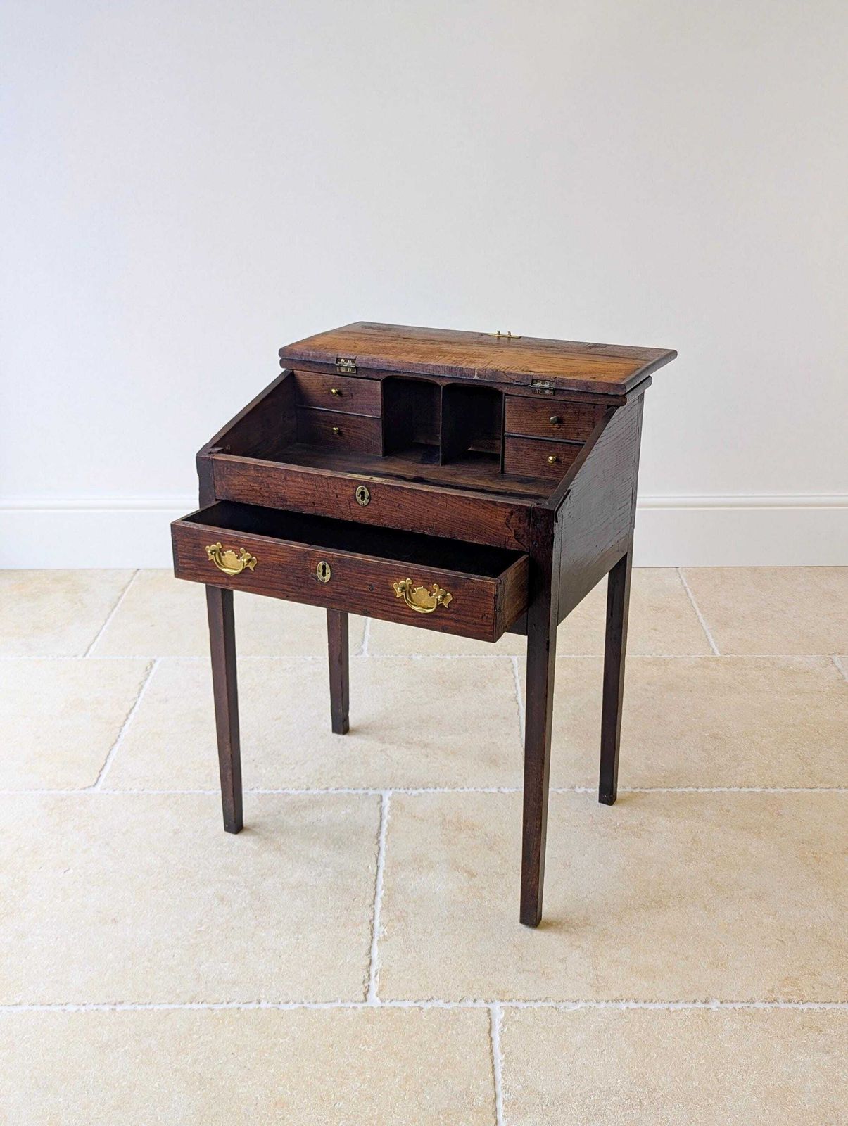 Antique Georgian Elm Clerks Desk C.1800 photo furniture