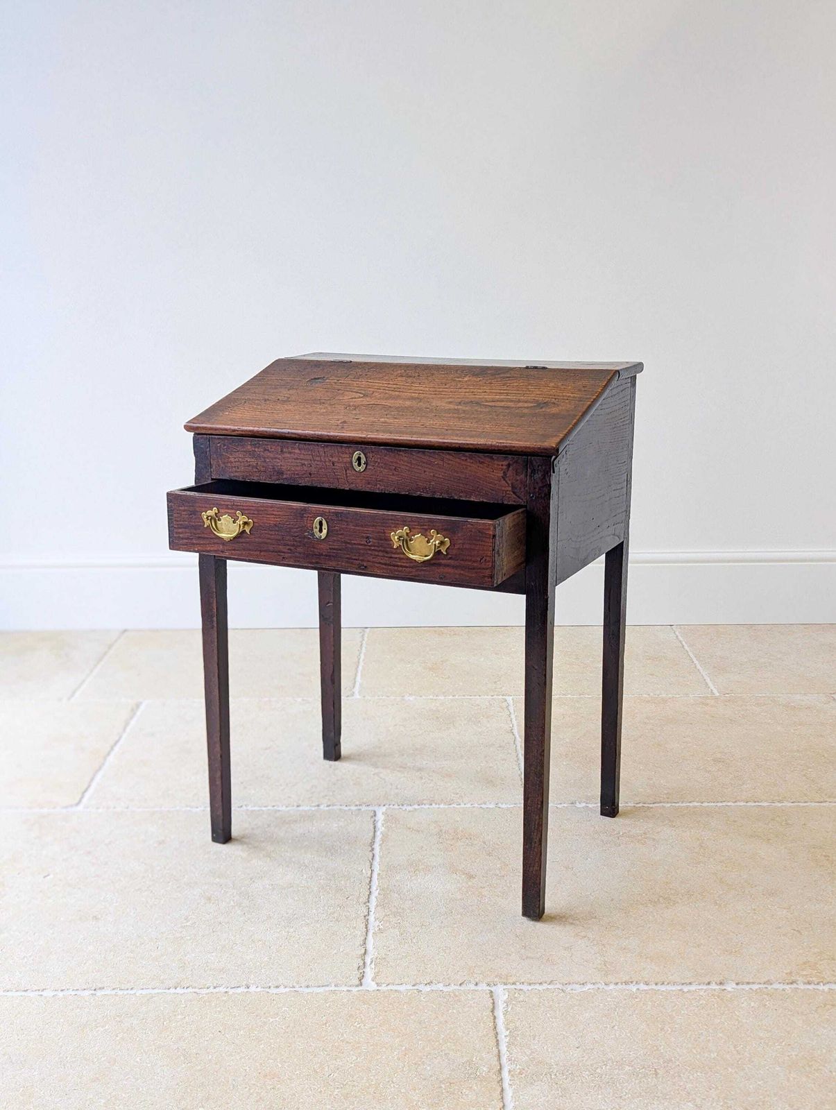 Antique Georgian Elm Clerks Desk C.1800 photo vinterior
