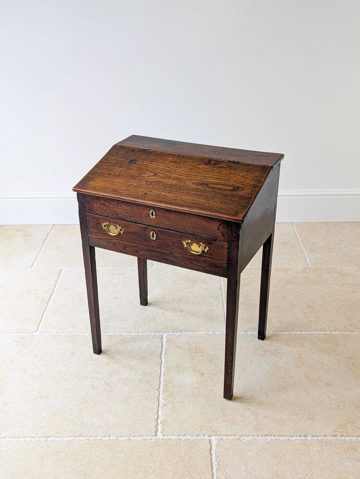 Antique Georgian Elm Clerks Desk C.1800 photo vintage