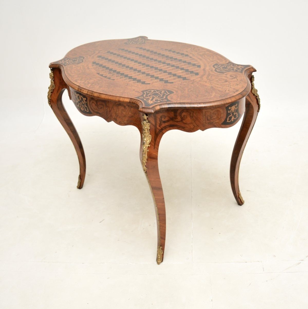 Antique French Inlaid Bureau Plat Desk photo for sale