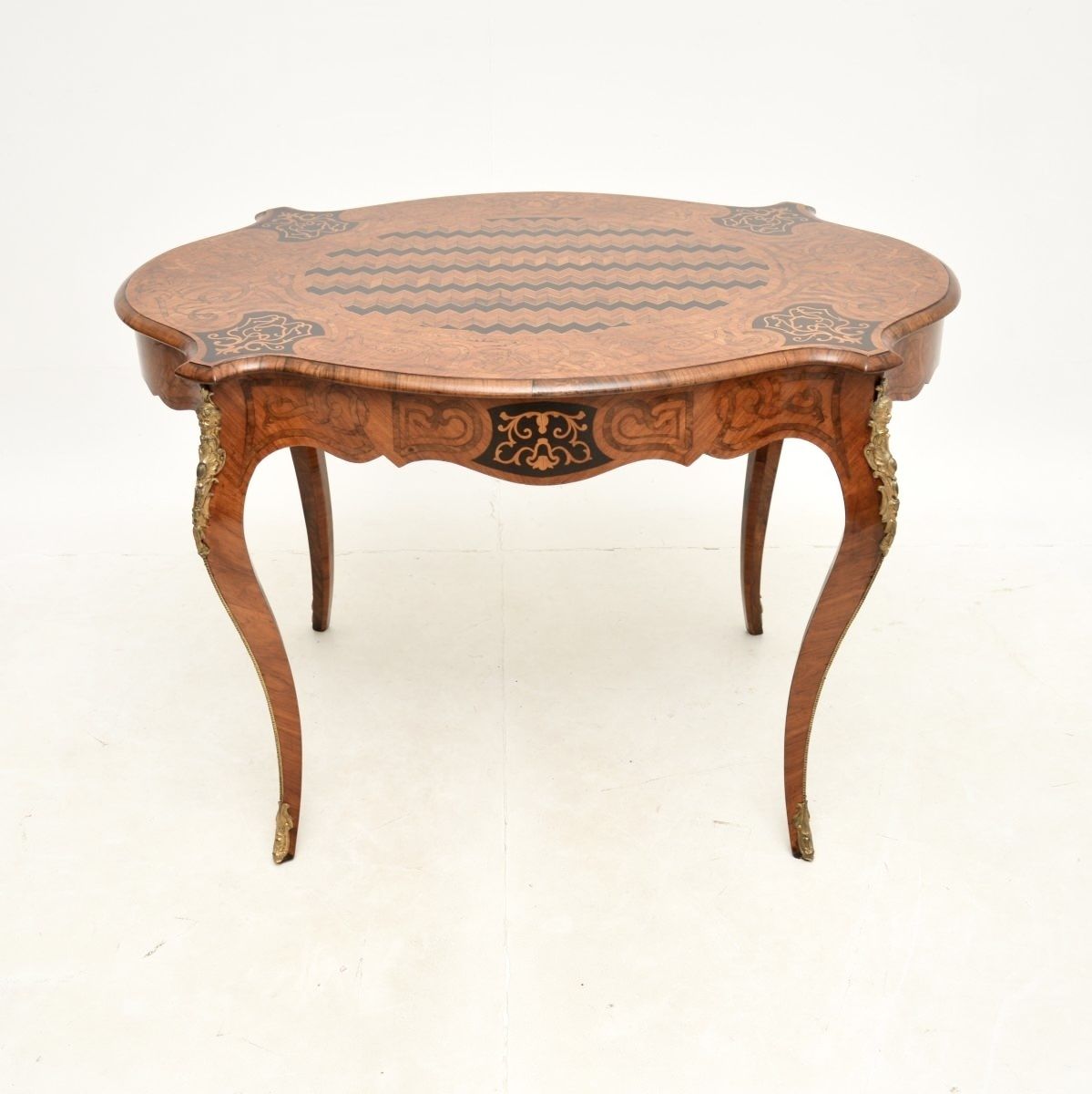 photo furniture Antique French Inlaid Bureau Plat Desk