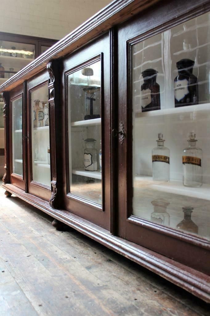 Large Old Original Apothecary Shop Counter/Kitchen Island Haberdashery Salvage photo for sale