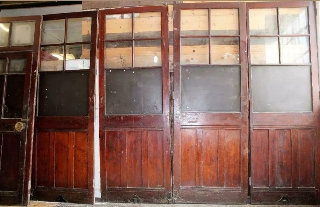 Home Decor A Set Of Six Old School Room Dividers/Partitions. Made From Pitch Pine. Circa 1880. photo