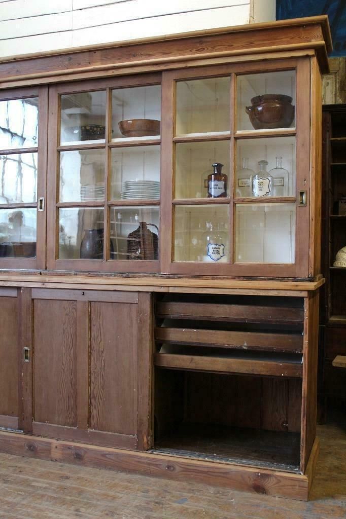 Huge Old Victorian Pine School Cupboard/Dresser /Cabinet Salvage photo vintage
