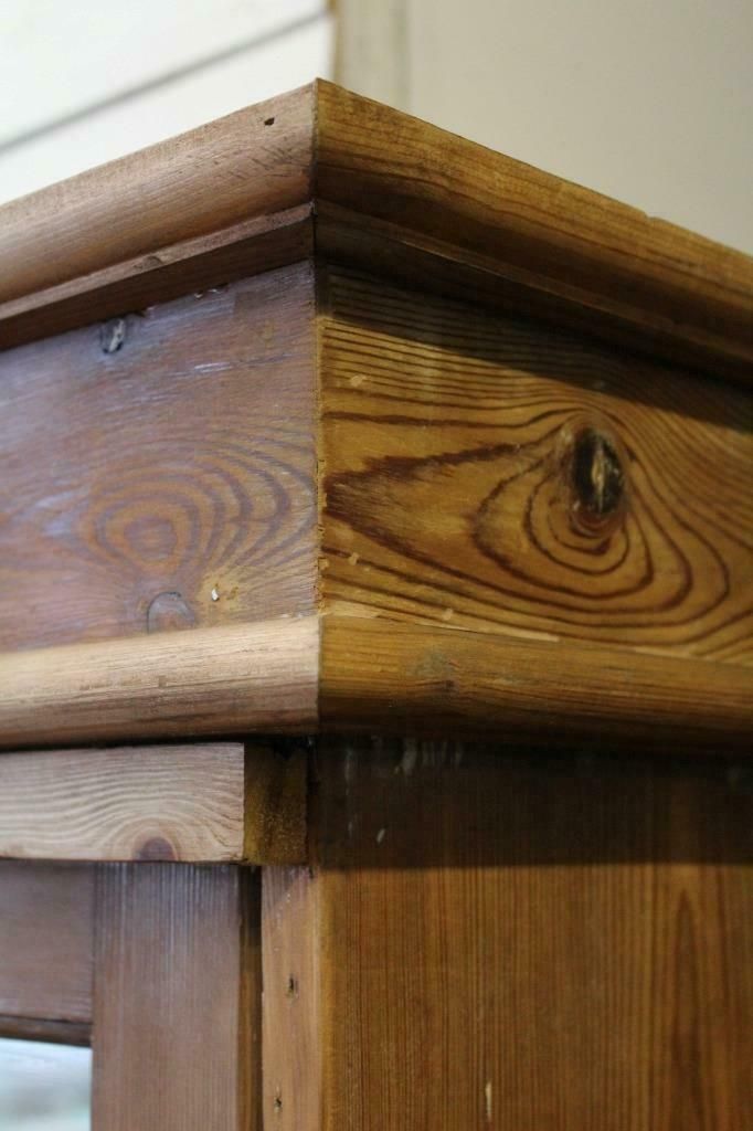 photo buy Huge Old Victorian Pine School Cupboard/Dresser /Cabinet Salvage