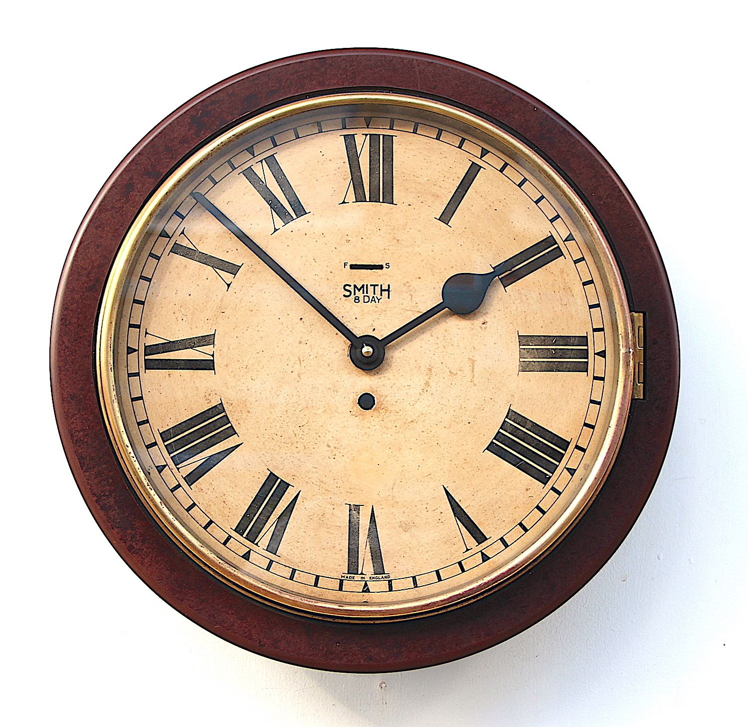 Earlier 20th Century  Smiths British Vintage Wall Clock. Fully Guaranteed. London Timepiece.