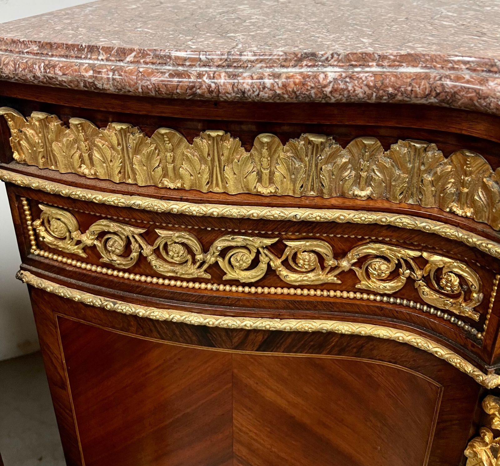 photo for sale Superb Pair Of Kingwood, Marquetry & Ormolu Mounted Side Cabinets
