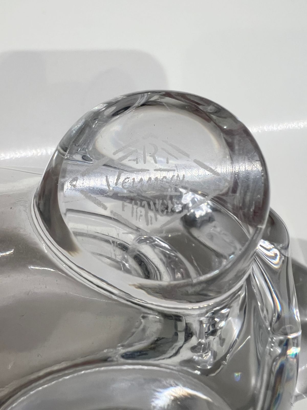 Home Decor 1970's Crystal Glass Dachshund / Basset Dog By Art Vannes   France photo