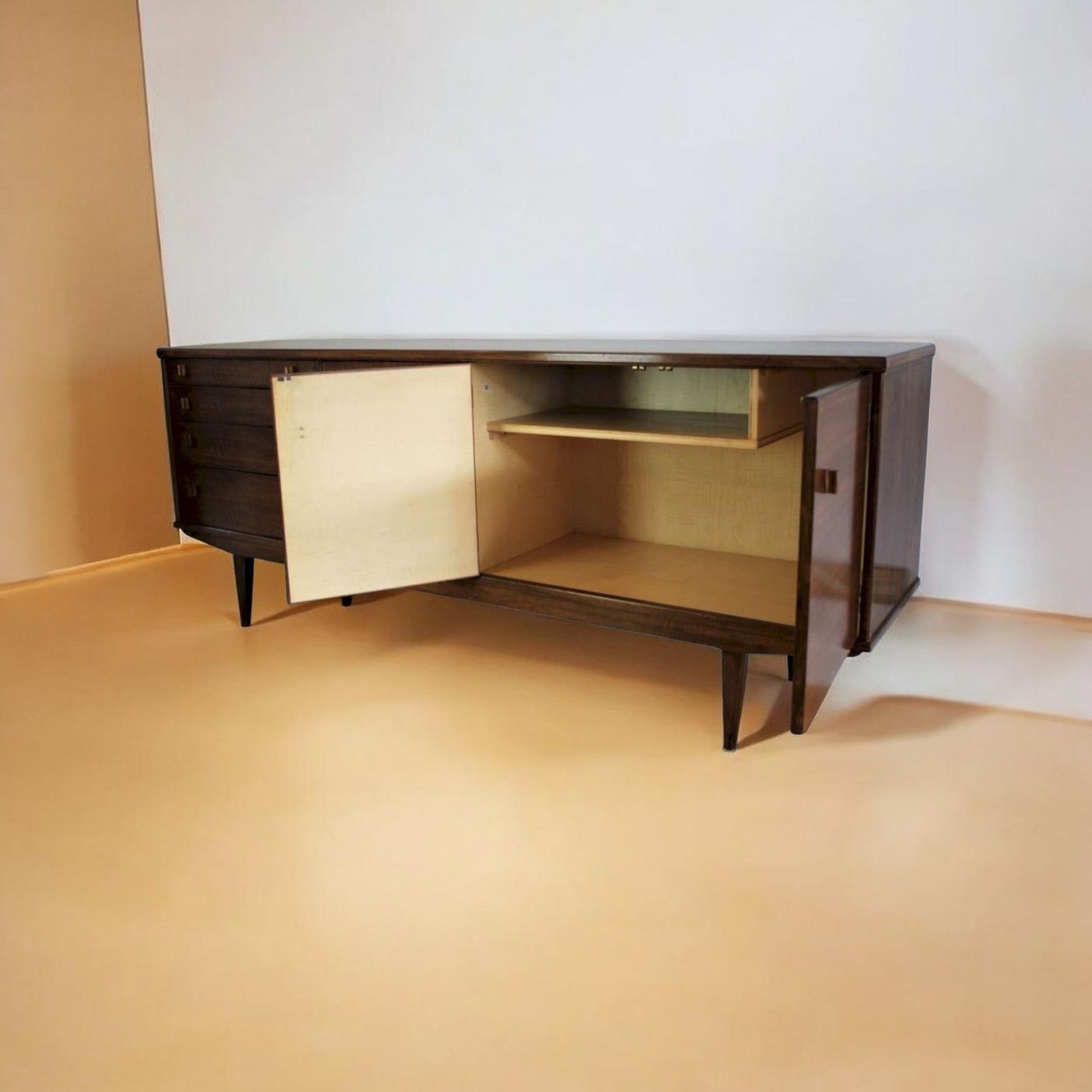 Mid Century Long Sideboard In Walnut photo 1700.0