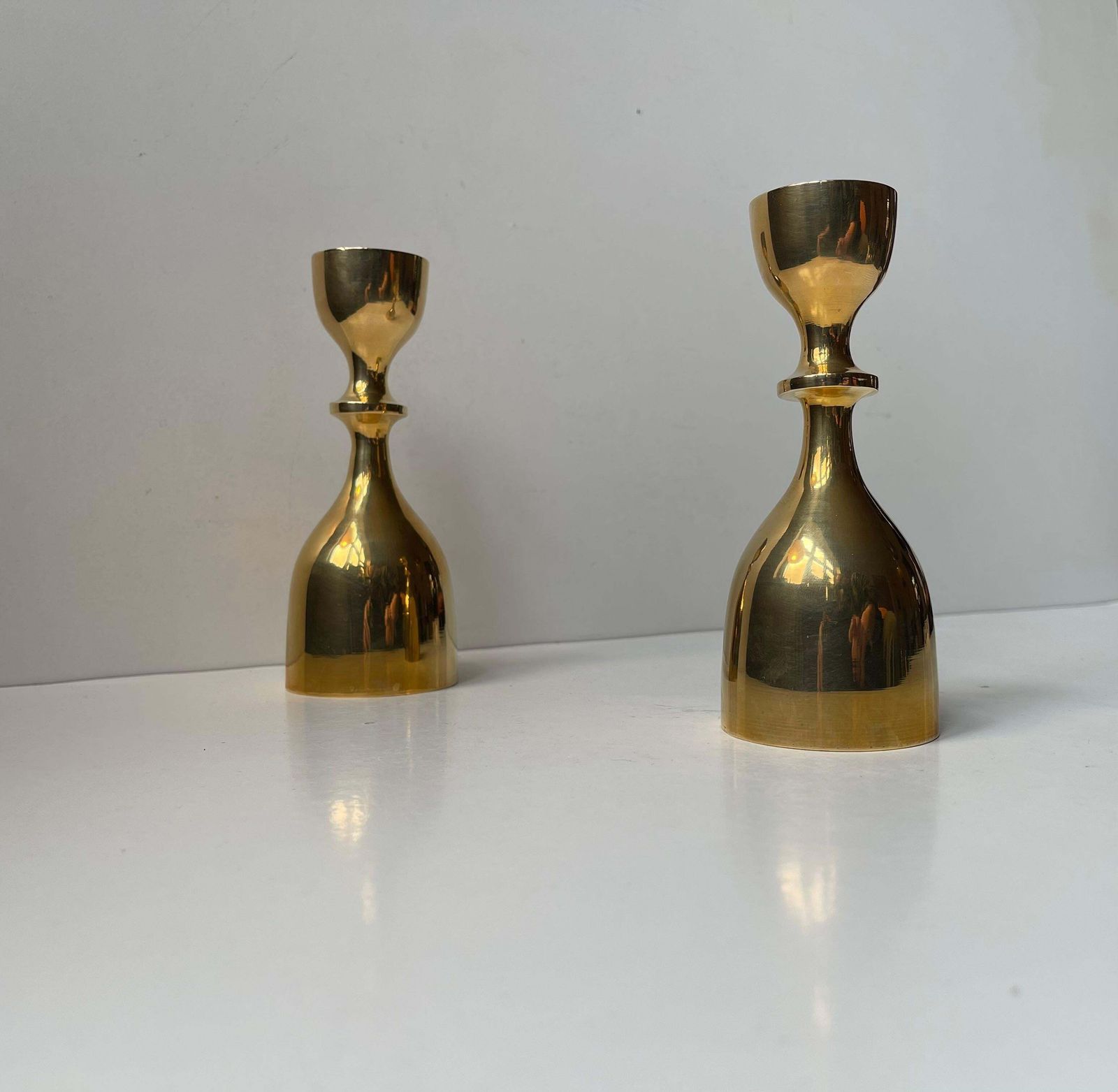 Pair Of Brass Candlesticks In Jens Harald Quistgaard Style, 1970s photo 232.0