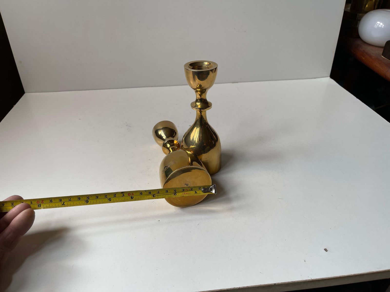 photo furniture Pair Of Brass Candlesticks In Jens Harald Quistgaard Style, 1970s
