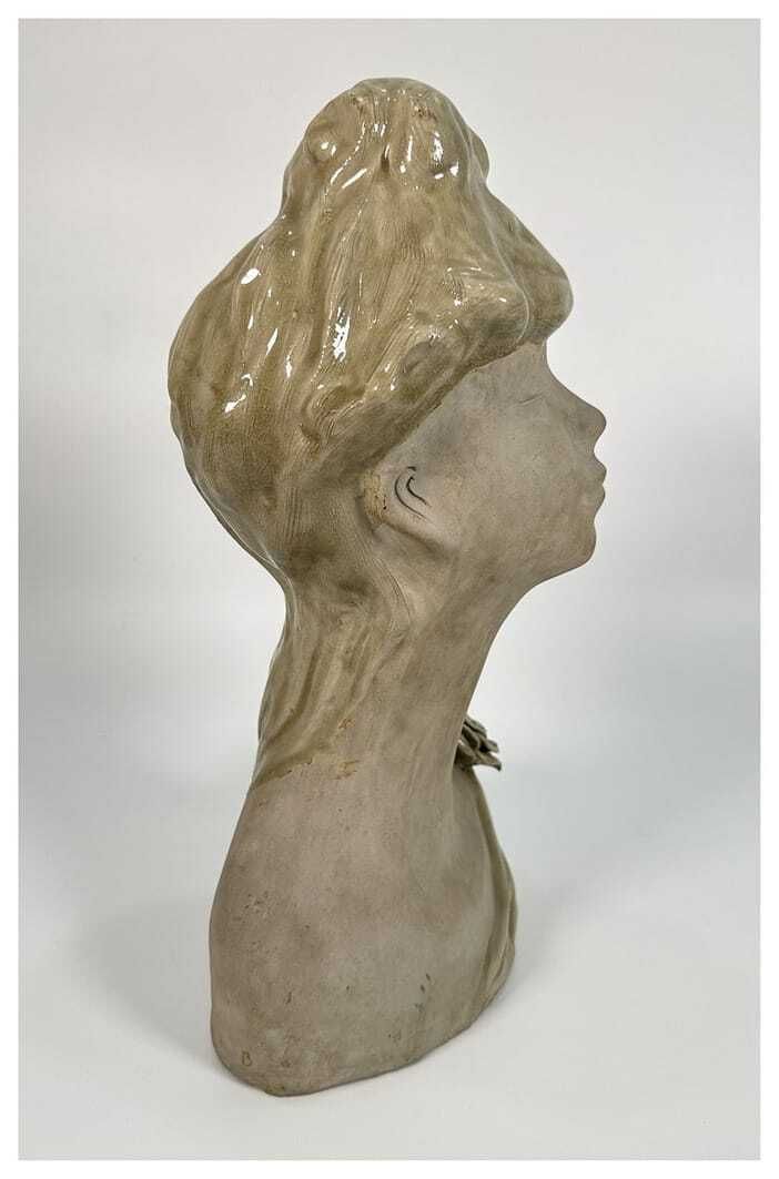 Terracotta Female Bust – France, Early 20th Century photo furniture