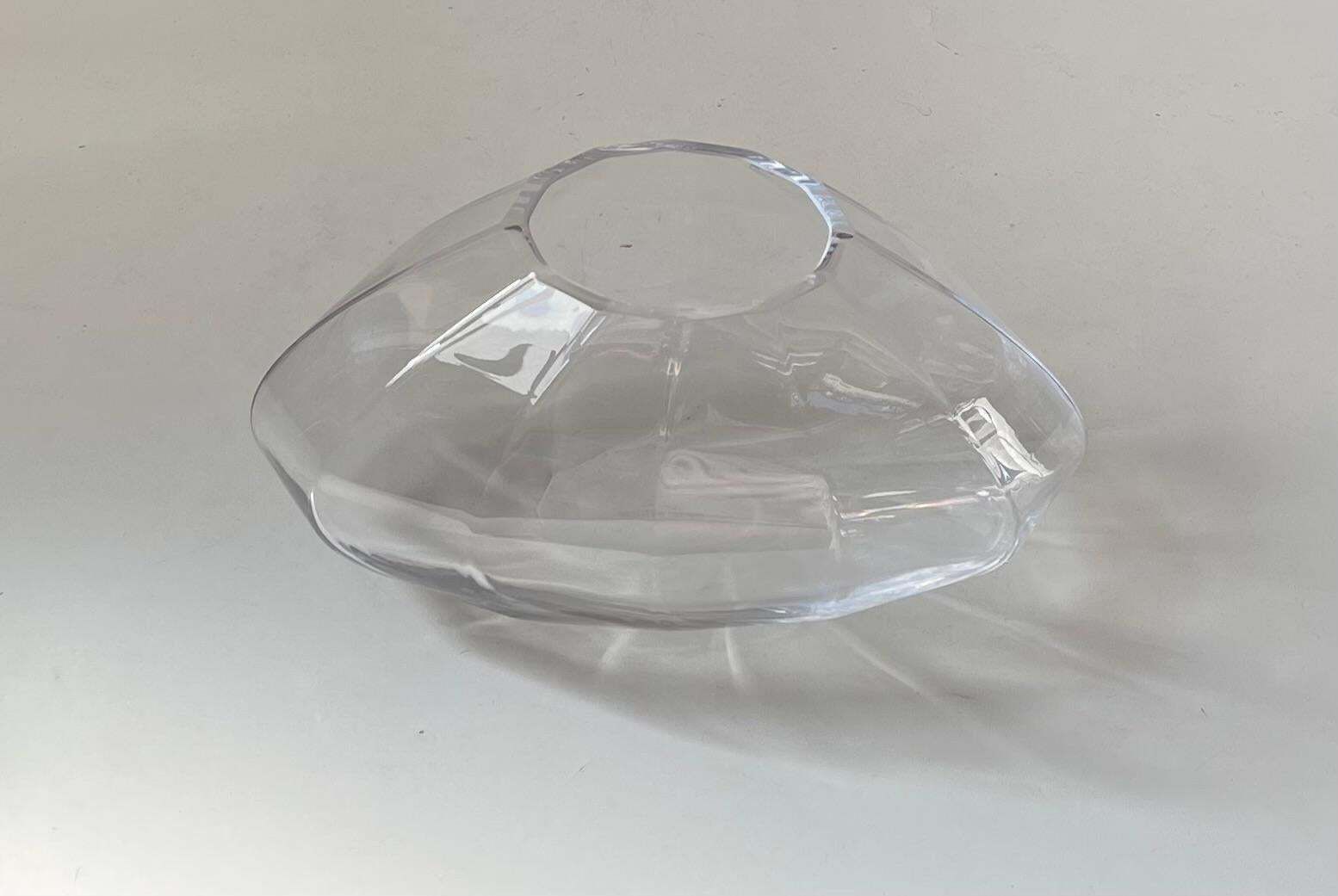 Georg Jensen Facet Crystal Glass Vase   Danish Design photo for sale