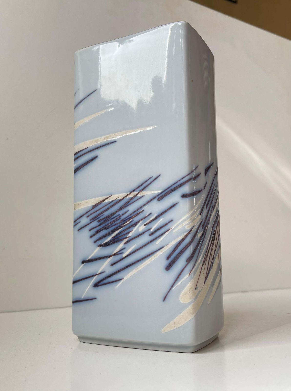 Royal Copenhagen Abstract Porcelain Vase W. Rush Grass By Ivan Weiss photo buy