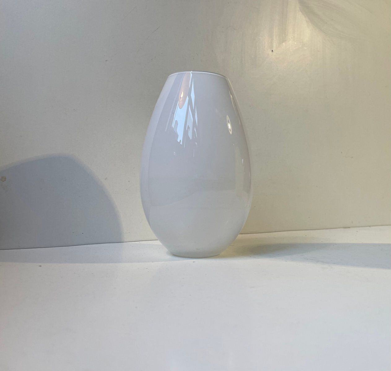 Green And White Glass Cocoon Vases By Peter Svarrer For Holmegaard, Set Of 2 photo furniture