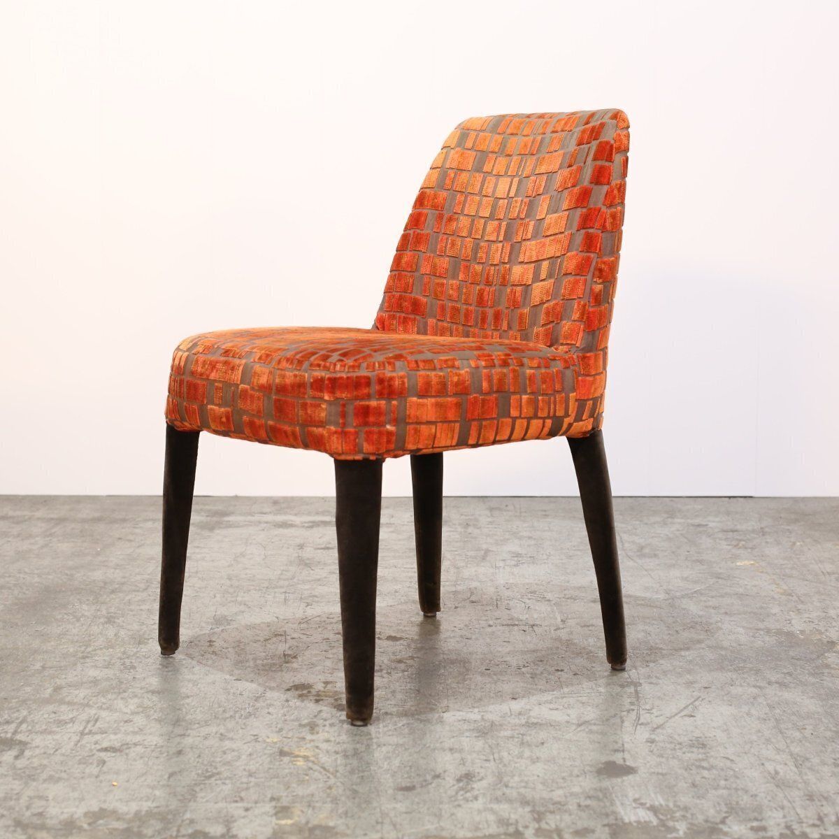 Maxalto Orange Patterned Febo Dining Chairs By Antonio Citterio, Set Of Four photo vintage
