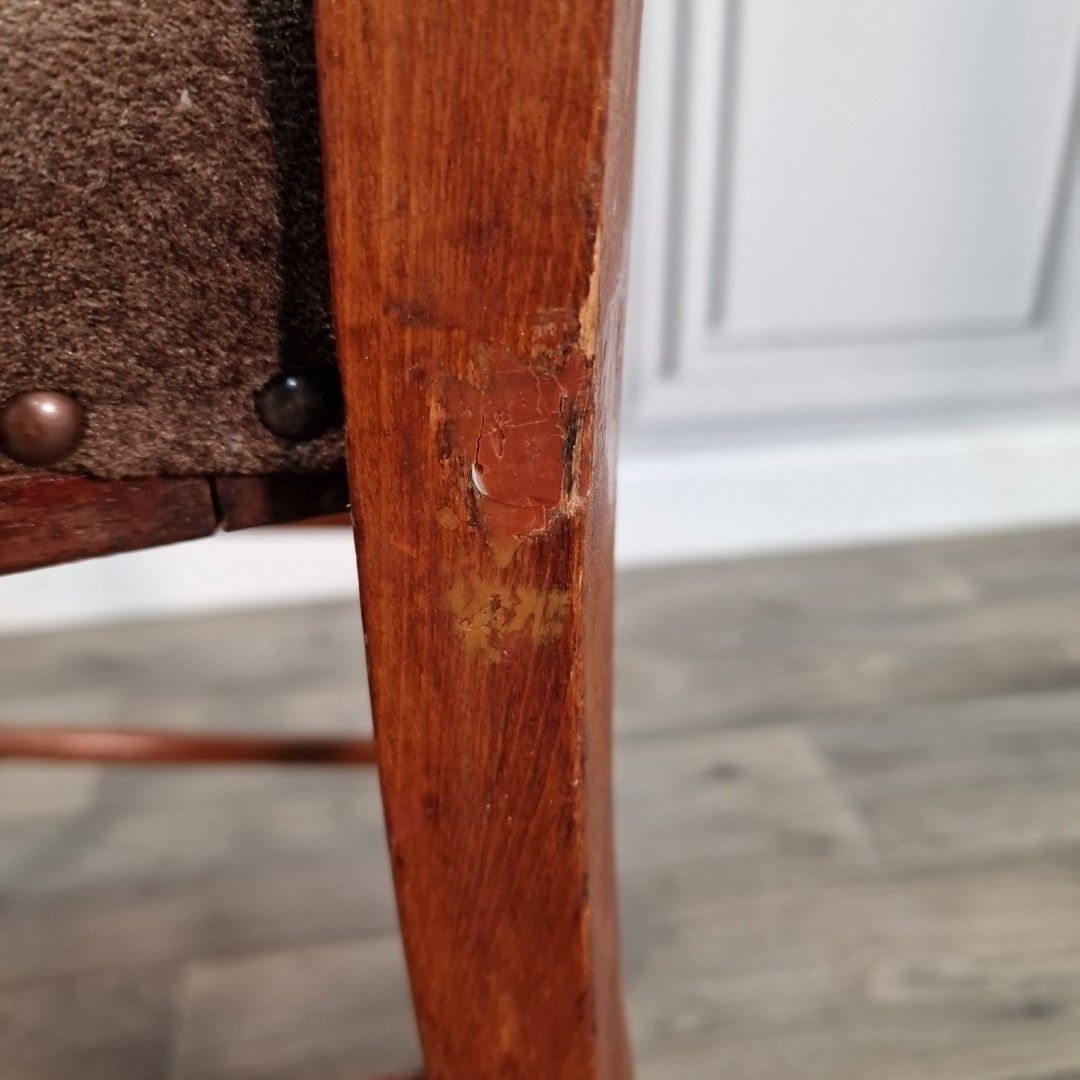 photo buy Antique Dining Bedroom Chair Solid Turned Wood Victorian Reading Desk Seat