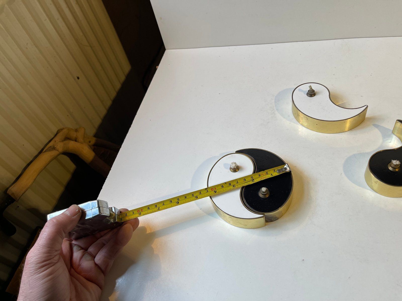 Mid Century Brass & Enamel Ying Yang Oil Lamps From G.V. Harnisch Eftf, 1960s, Set Of 2 photo buy