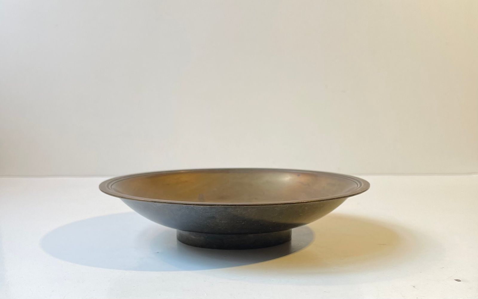 Art Deco Bronze Bowl With Flowers From Njal, Denmark, 1930s photo 350.0
