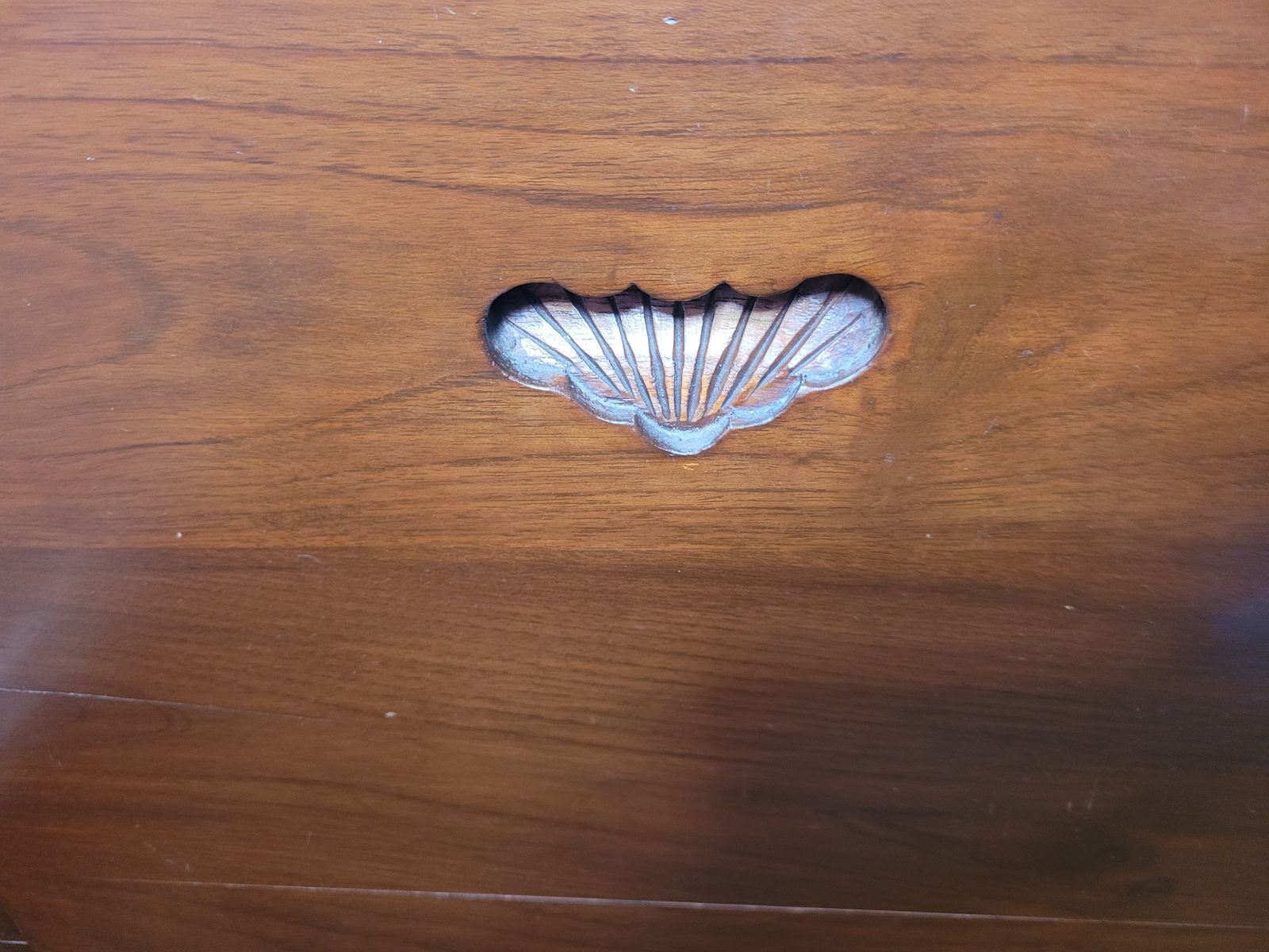 1950s Camphor Wood Hand Carved Chest   From Singapore photo vintage