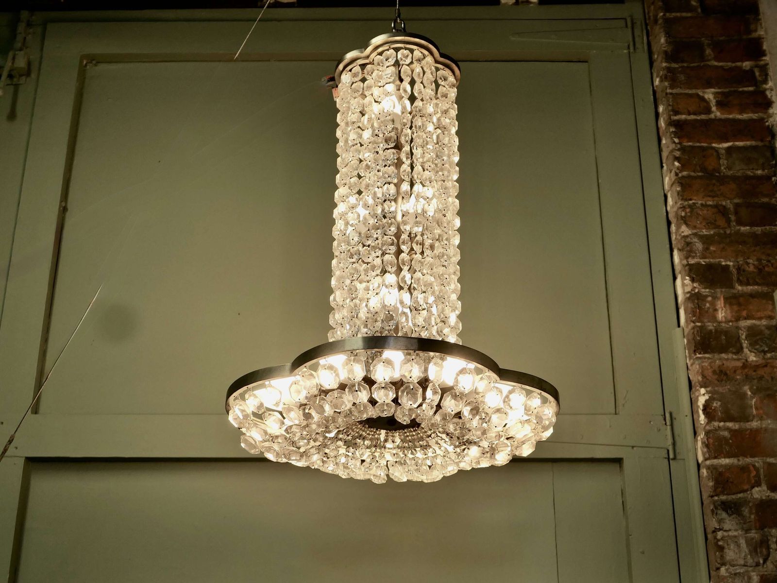 Very Large French Empire Style Art Deco Chandelier This Is An Amazing Piece photo for sale