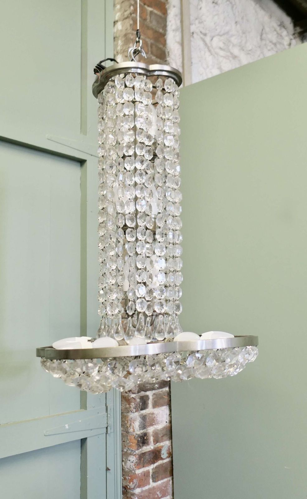 Very Large French Empire Style Art Deco Chandelier This Is An Amazing Piece photo vinterior
