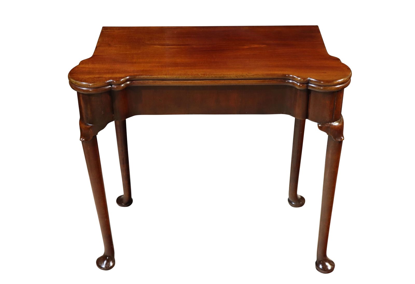 Elegant George II Mahogany Card Table With Dished Gaming Wells, Circa 1780 photo for sale