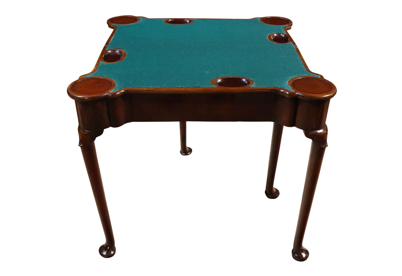 Elegant George II Mahogany Card Table With Dished Gaming Wells, Circa 1780 photo 1265.0