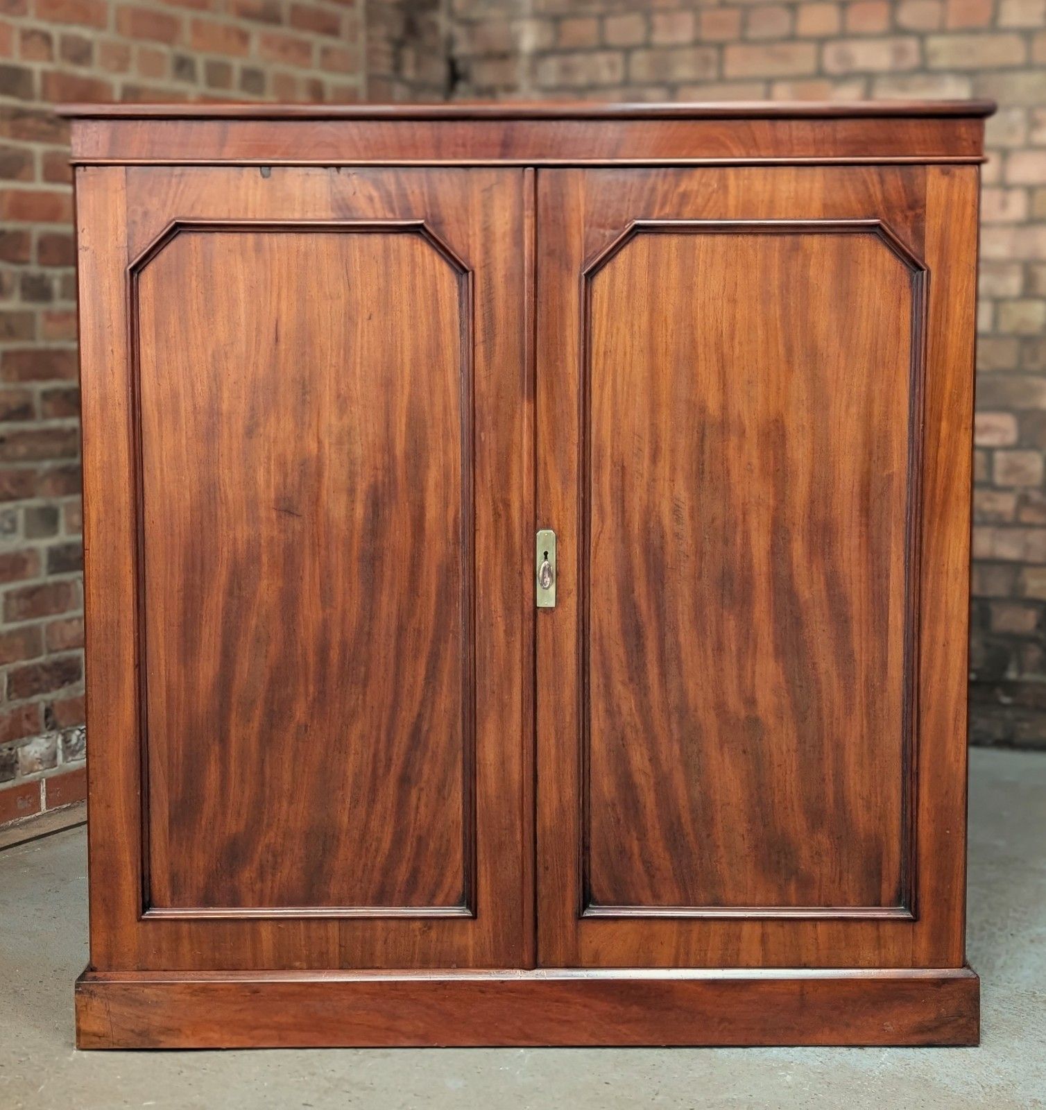 Antique Linen Cabinet Cupboard (Delivery Available) Mahogany Mid 19thc photo furniture