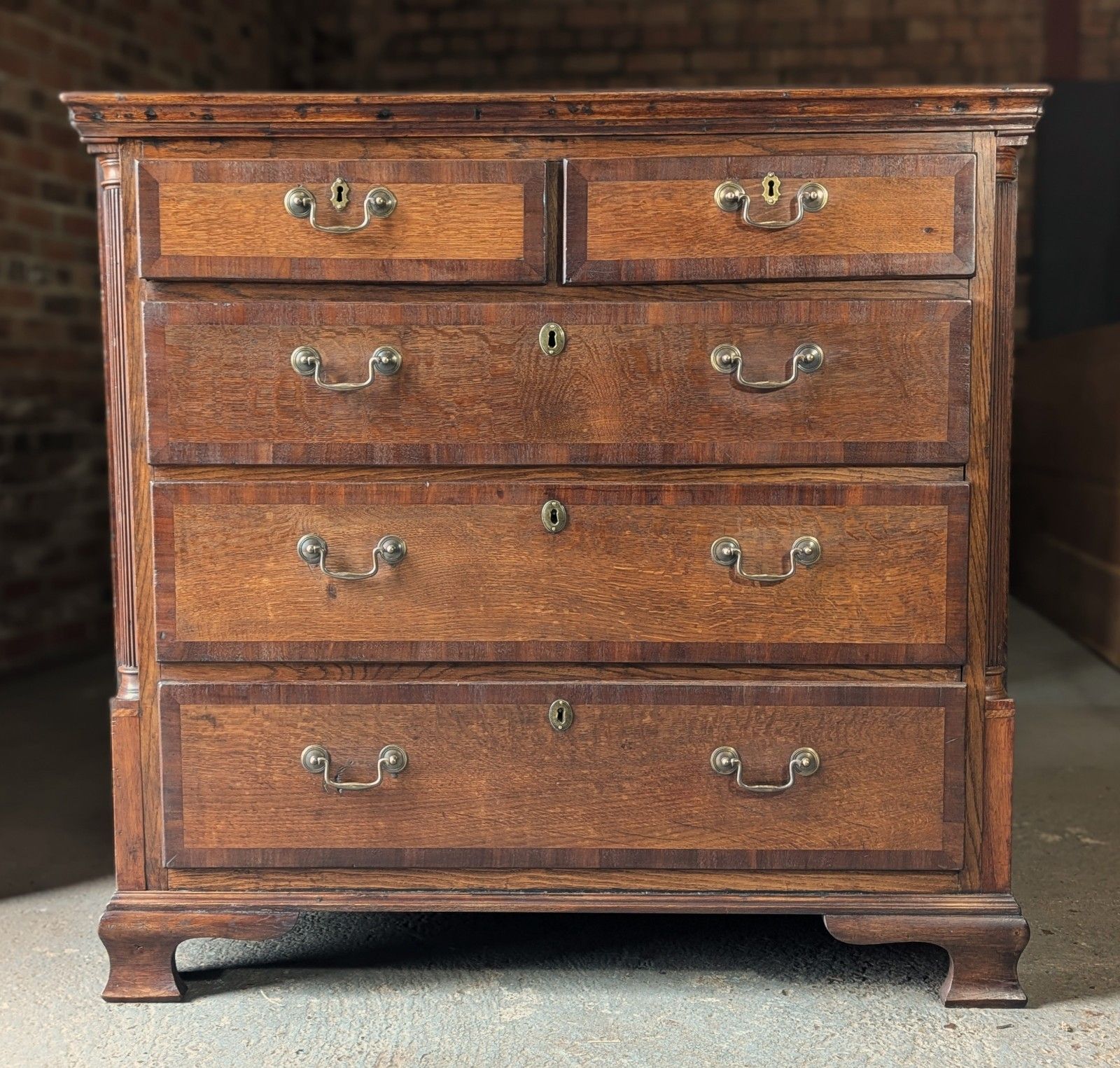 Antique Oak Chest Of Drawers (Delivery Available) 18thc Lancashire photo furniture