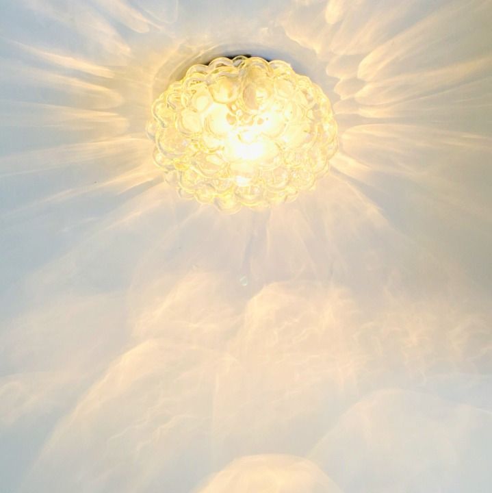 Set Mid Century Glazen Plafondlamp & 2 Wandlampen Van Helena Tynell Voor Limburg, Duitsland, Jaren 1960 photo buy