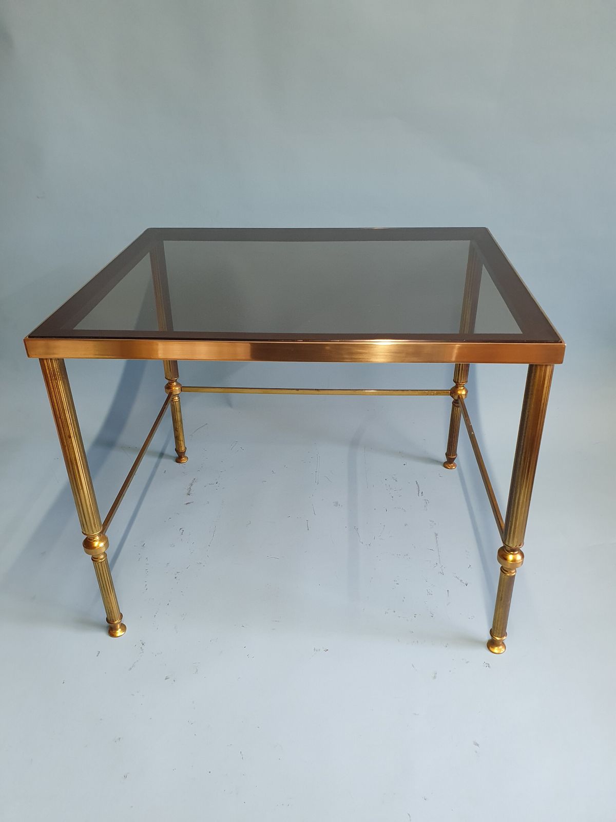 Mid 20th Century Nest Of Three Brass Tables photo for sale