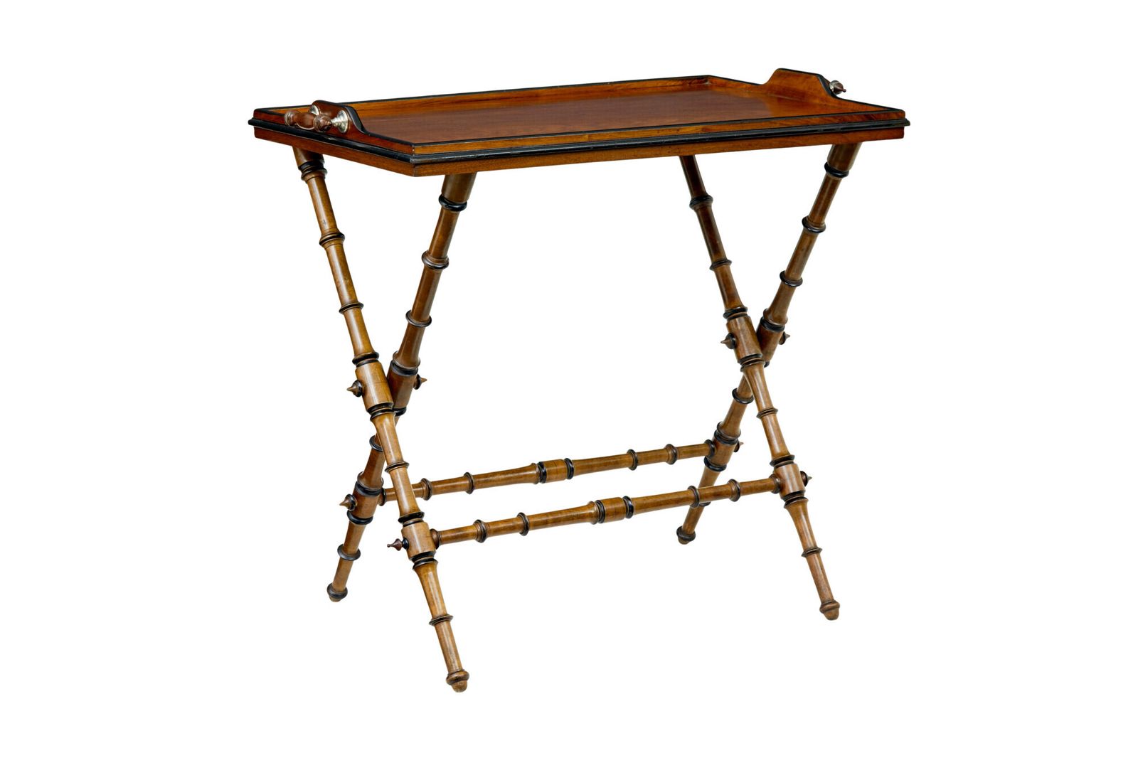 19th Century Walnut Colonial Inspired Butlers Tray On Stand.