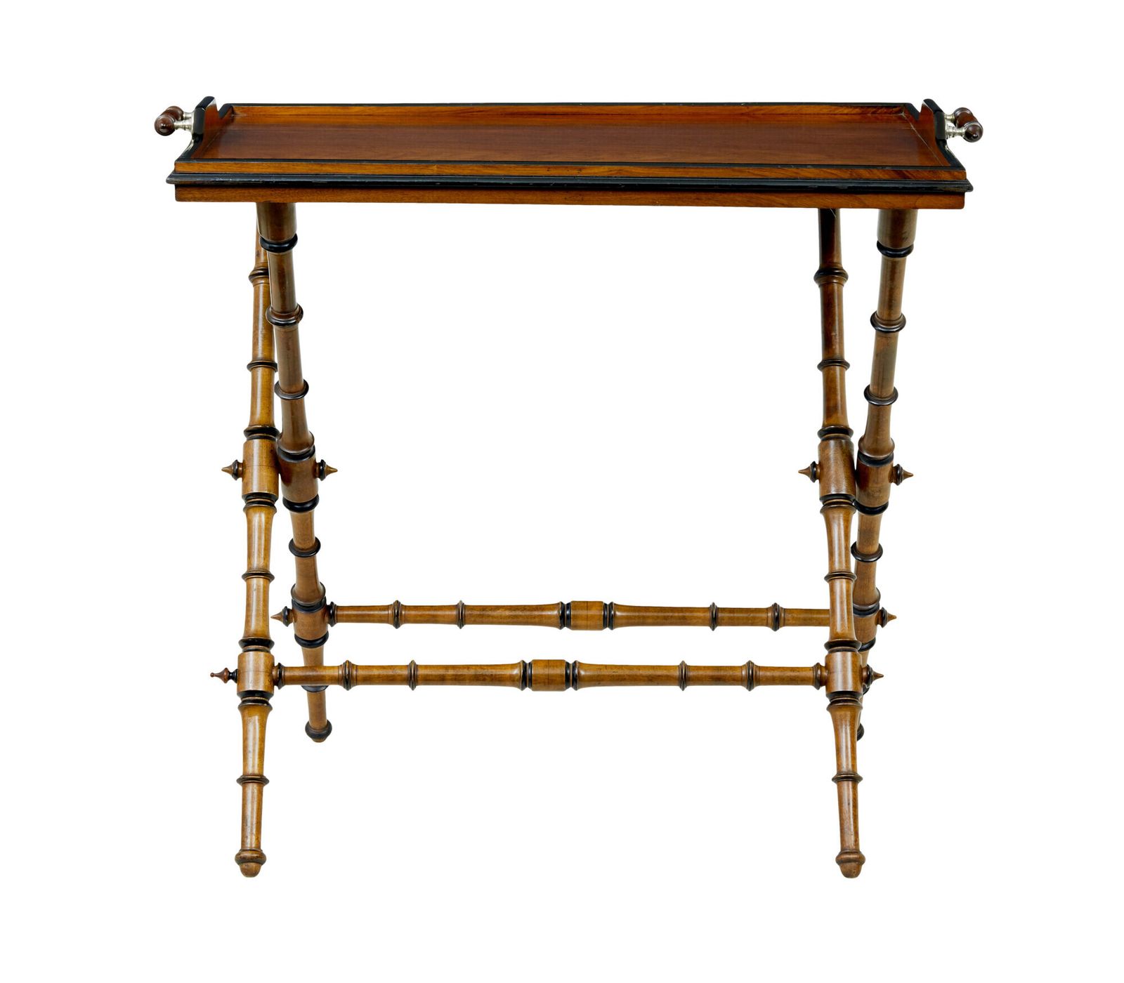 19th Century Walnut Colonial Inspired Butlers Tray On Stand. photo 1645.0