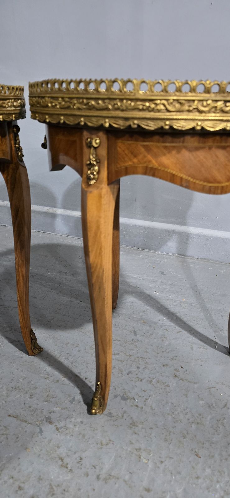 Super Pair French Kingwood Lamp Tables photo buy