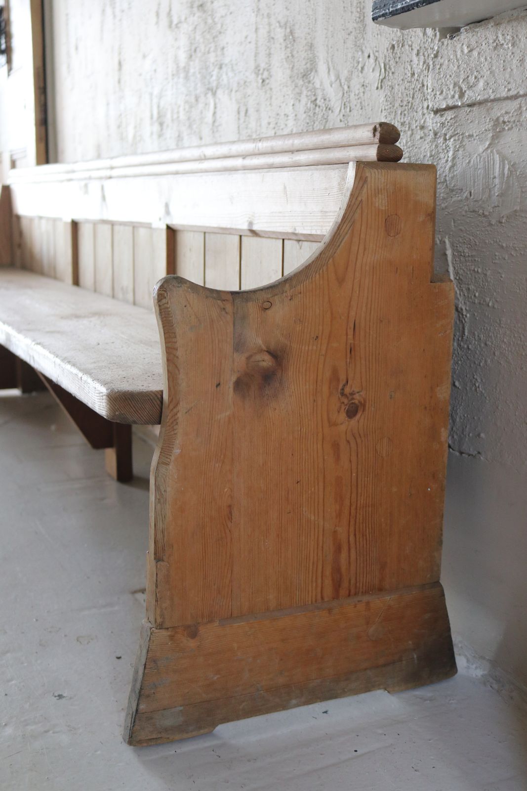 Antique Pine Children's Church Pew photo buy