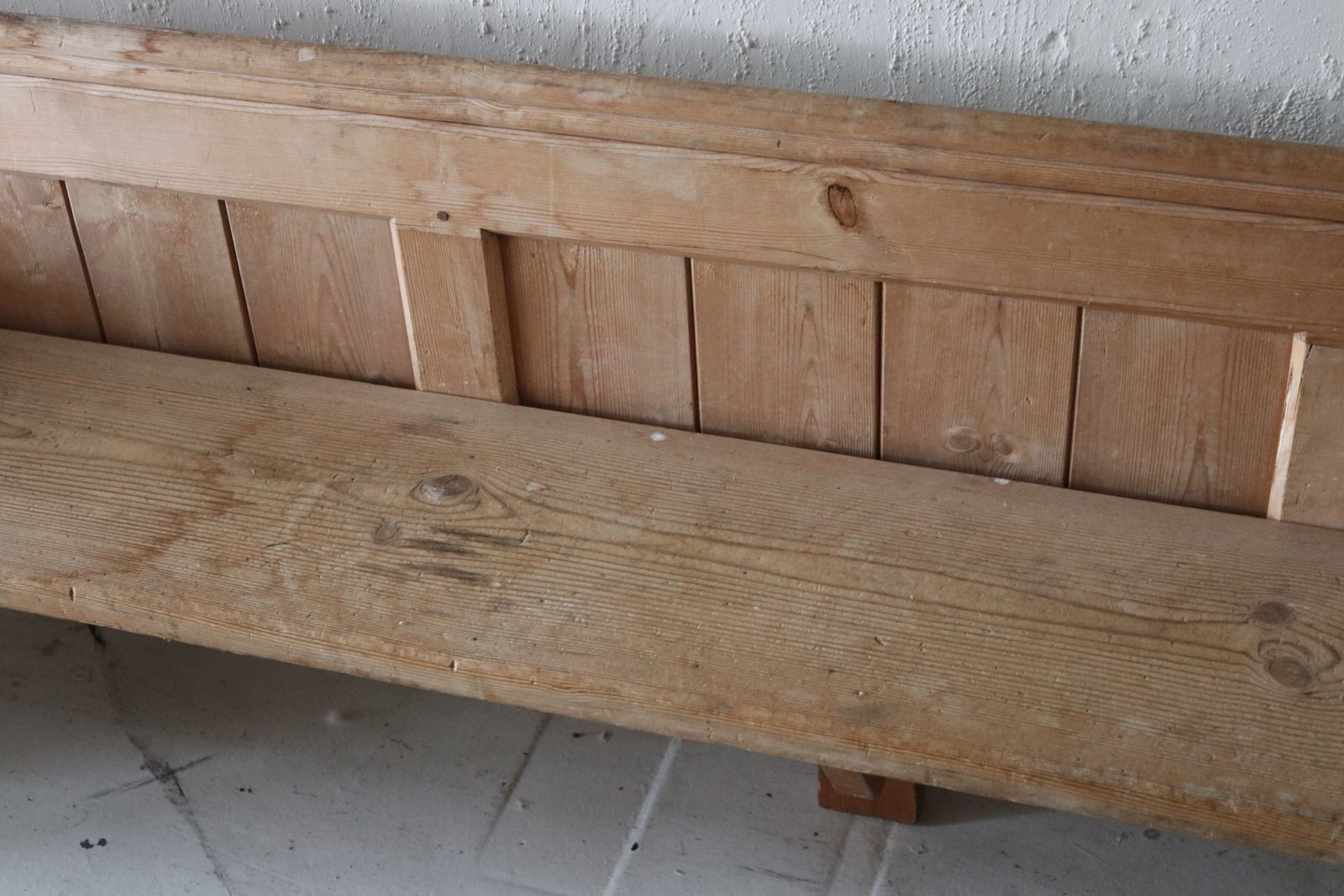 photo furniture Antique Pine Children's Church Pew
