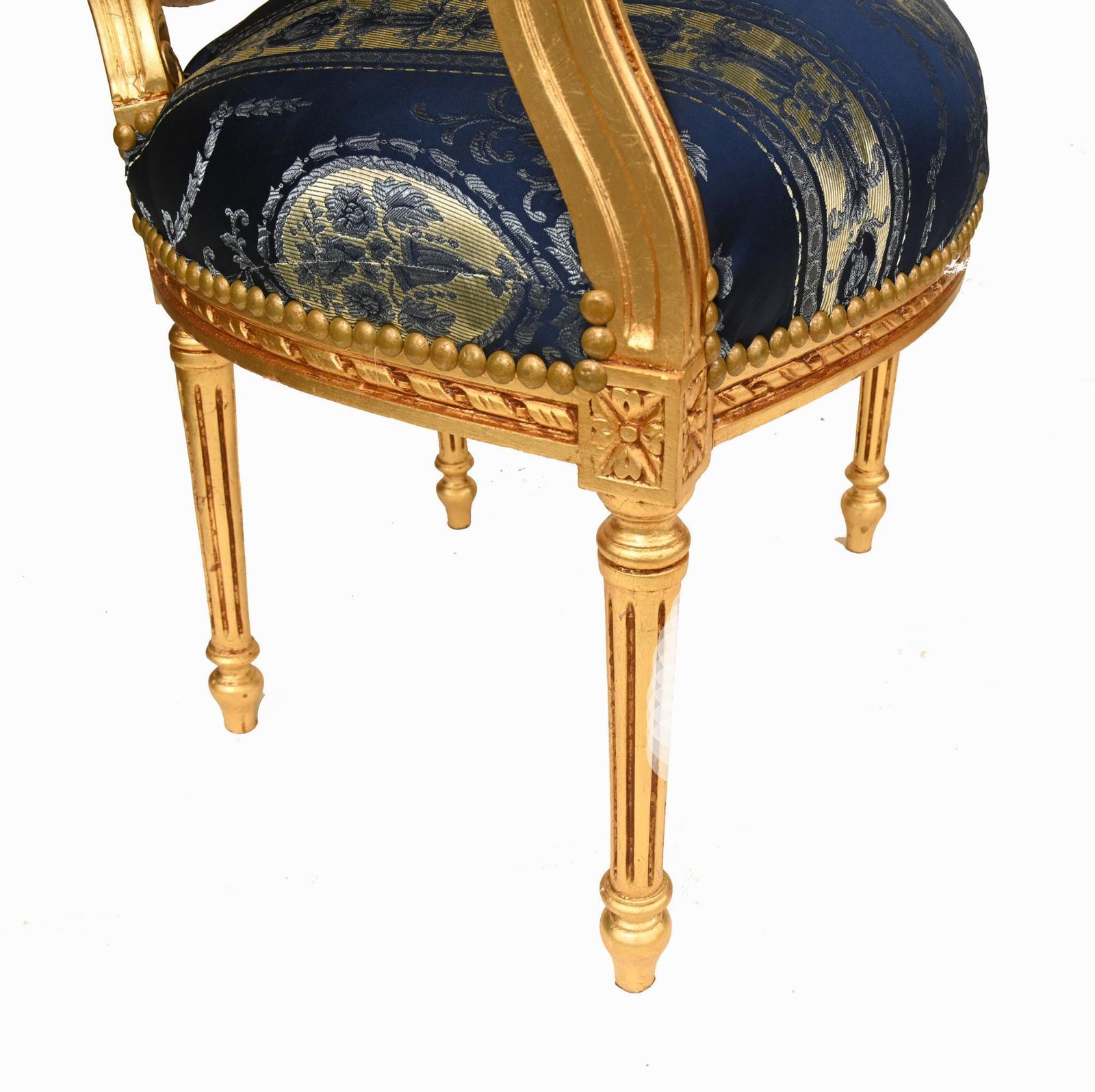 Pair French Gilt Arm Chairs Louis XVI Interiors photo Furniture