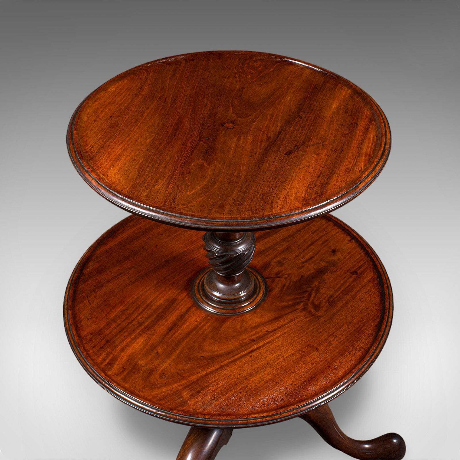 Antique Dumb Waiter, English Two Tier Afternoon Tea Serving Stand, Regency, 1820 photo buy