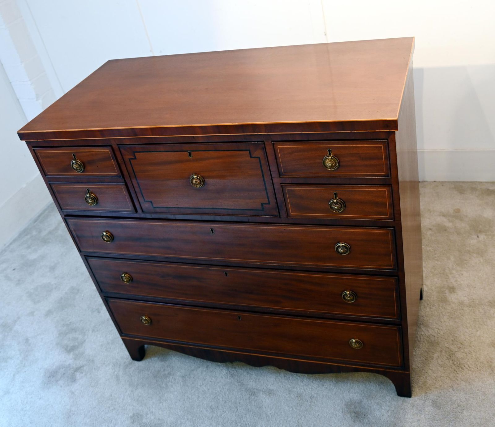 Scottish Georgian Chest Drawers Mahogany 1820 Sheraton photo Furniture