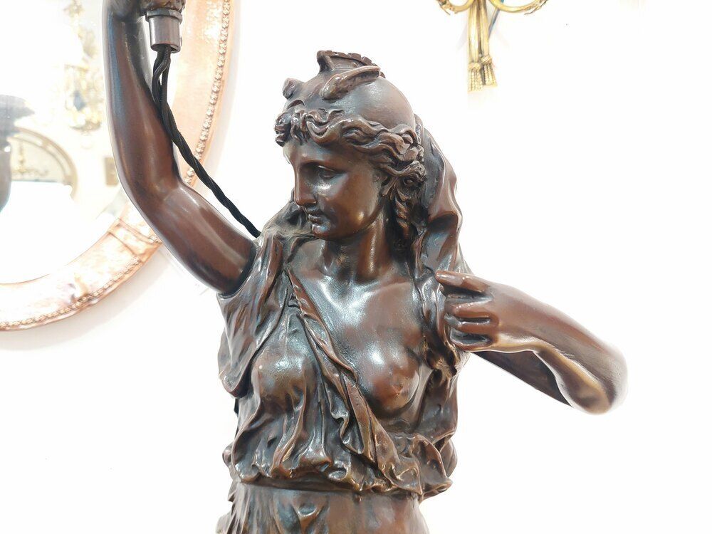 Pair Of Resin Figurine Table Lamps photo furniture