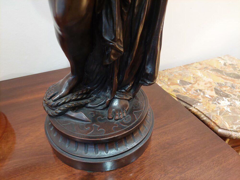 Pair Of Resin Figurine Table Lamps photo for sale