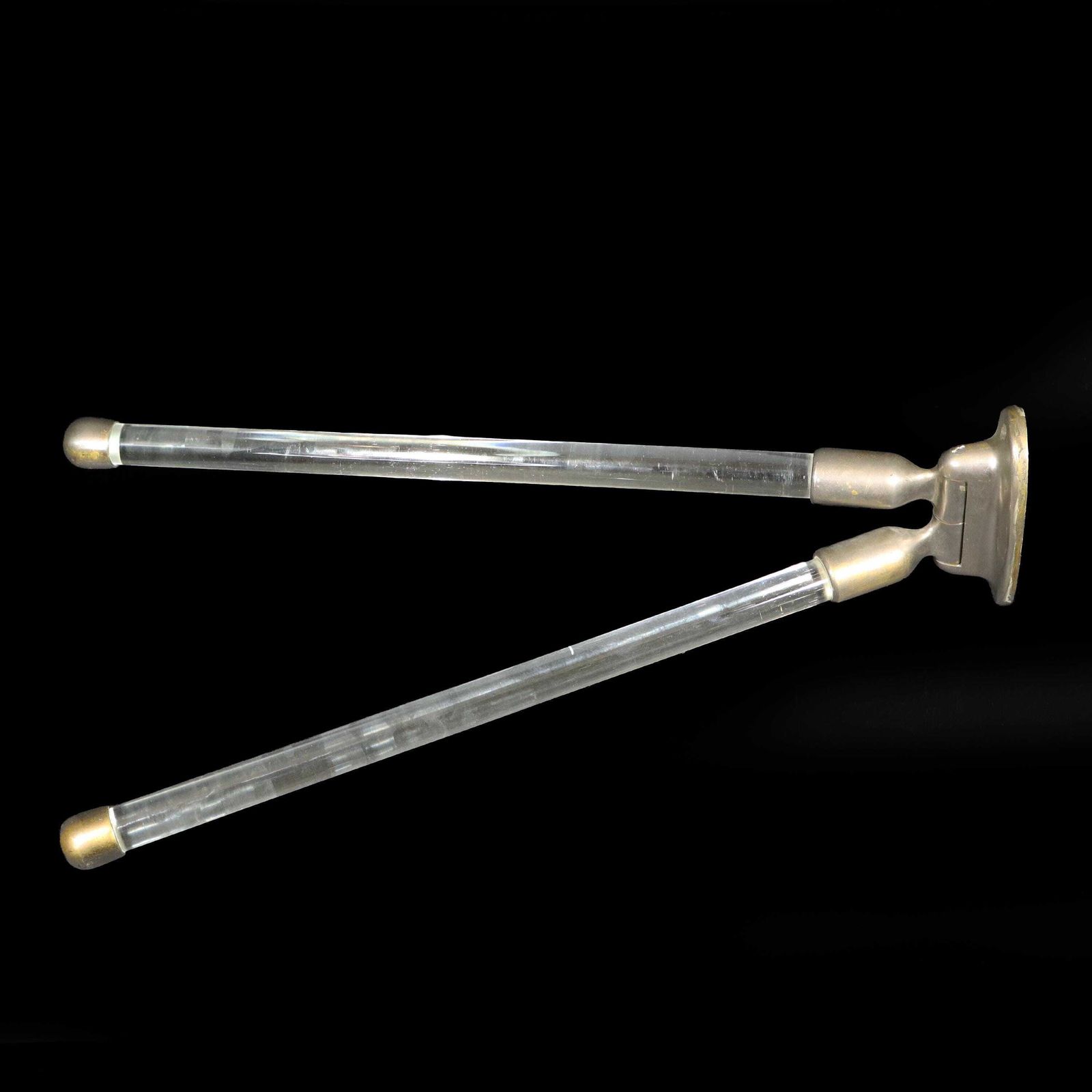 Antique Wall Mount French Nickel And Glass Towel Rack, Swinging Bar photo Furniture