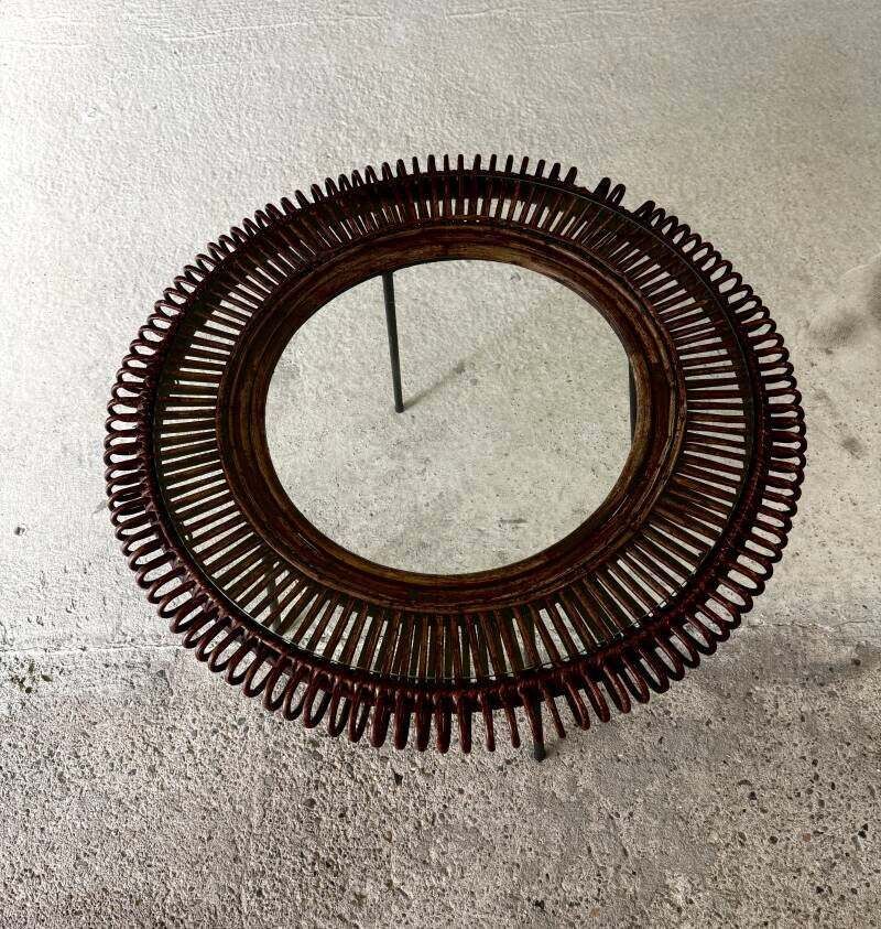 photo furniture Midcentury Design Bamboo Occasional Side Table, France 1950's