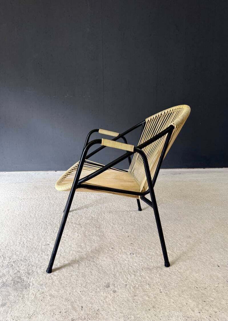 Midcentury Design Spaghetti Armchair By Torck, Belgium 1950's photo buy
