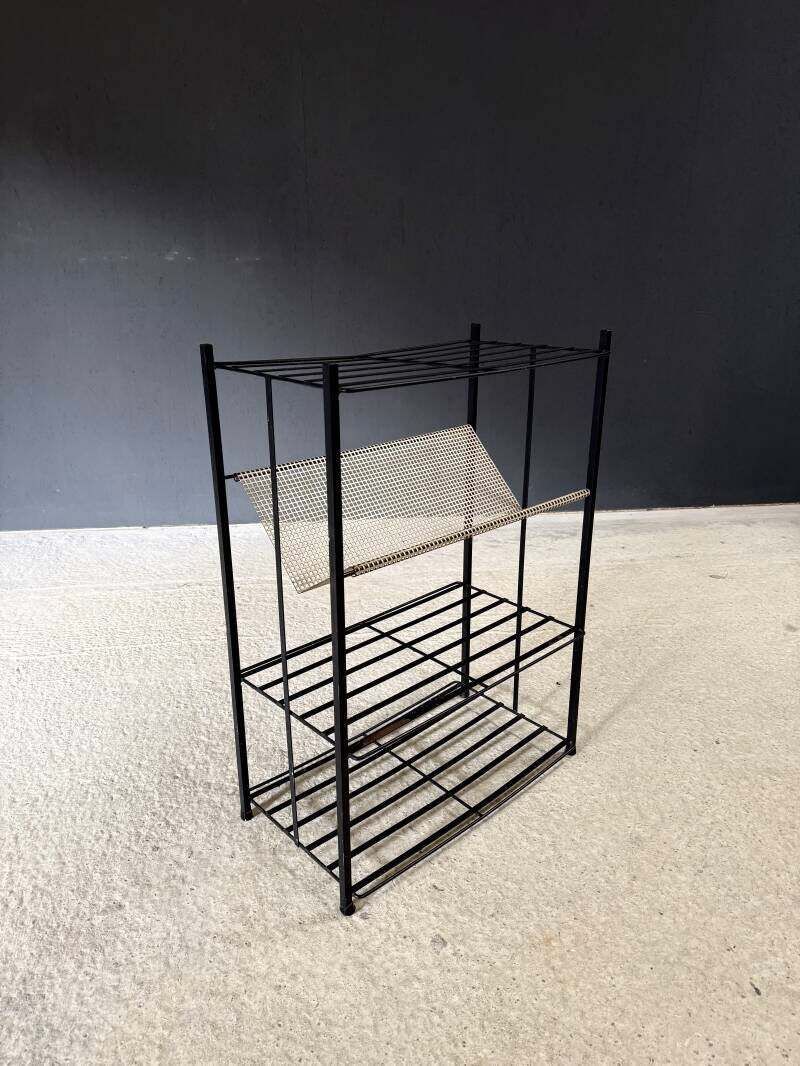 Midcentury Industrial Design Newspaper Rack By Pilastro, Netherlands 1950's photo buy