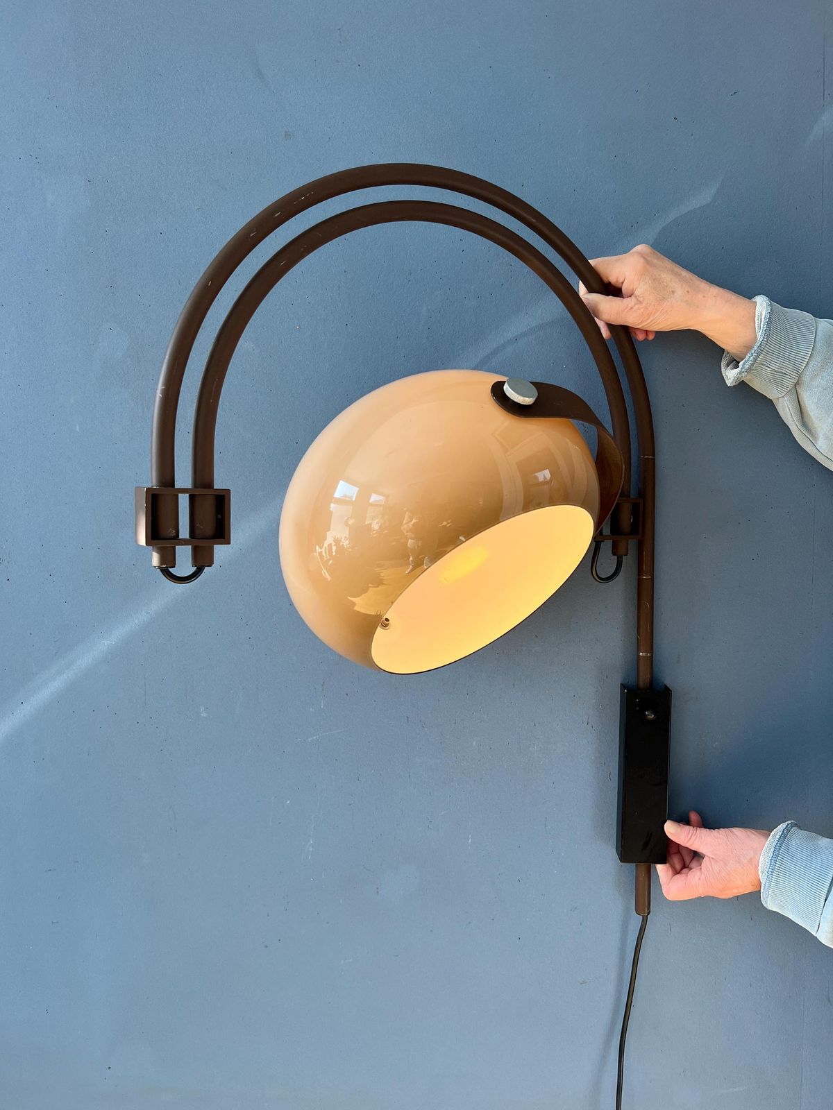 Mid Century Dijkstra Space Age Dubbele Boog Wandlamp photo furniture