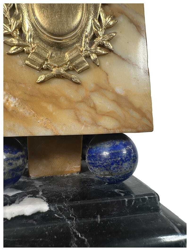 Pair Of Obelisks In Polychrome Marble And Gilded Bronze – Rome, 20th Century photo Home Decor